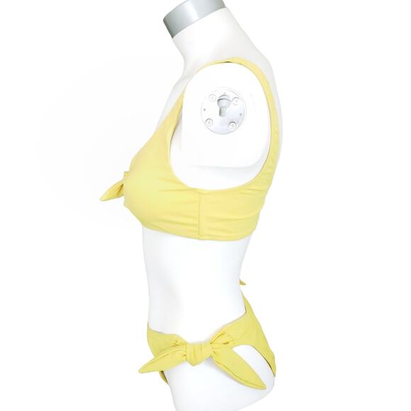 FISCH bikini Lurin front tie top Marigot side tie bottoms submarine yellow Sz ll - Picture 2 of 8